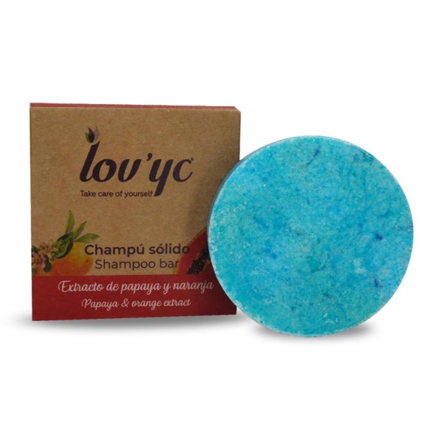 Lovyc papaya y naranja champu solido 50gr